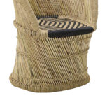 Armchair Treza Inart natural-black bamboo 66x48x89cm - Слика 3