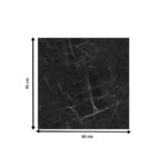 Table surface Saran t.Werzalit black marble 80x80cm - Image 2