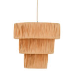 Ceiling lamp Bombe Inart E27 natural D40x120cm