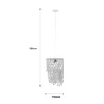 Ceiling lamp Zelian Inart E27 natural Φ25x100cm - Слика 4
