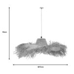 Ceiling light Naloa Inart E27 natural D72x96cm - Image 4