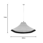 Ceiling lamp Hatty Inart E27 natural D60x115cm - Слика 4