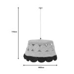 Ceiling lamp Lozir Inart E27 natural D60x110cm - Слика 5