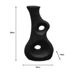 Table decoration Falic Inart black terracotta 20x10x38cm - Слика 2