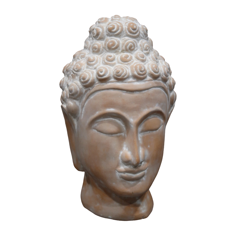 312-000014 Table decoration buddha Rolia Inart grey terracotta 16x16x28cm - Image 1