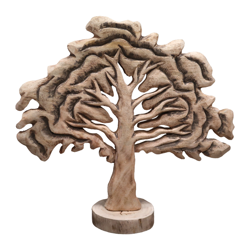 312-000025 Table decoration tree Natrem Inart natural mango wood 45x11x43cm - Слика 1