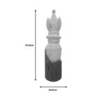 Table decoration chess pawn Kras Inart natural-white mango wood 10x10x39.5cm - Слика 2