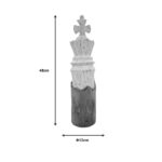 Table decoration chess pawn Glon Inart natural-white mango wood 12x11x48cm - Слика 2