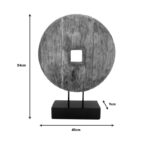 Table decoration Cart Inart natural mango wood-iron 40x9x54cm - Image 3