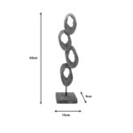 Table decoration Sametro Inart natural mango wood-iron 15x9x65cm - Image 2