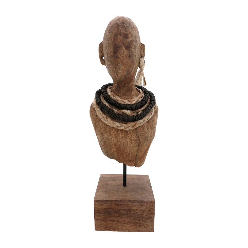 312-000042 Ebia Inart bust mango wood-metal in natural shade 17x12.5x44cm - Слика 1