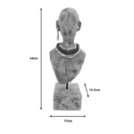 Ebia I Inart bust mango wood-metal in natural shade 17x12.5x44cm - Слика 2