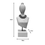 Bust Kasma I Inart white mango wood-metal 18x12x43cm - Image 2