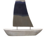 Table decoration ship Elize Inart white-grey-blue mango wood-iron 40.5x5x57.5cm - Слика 2