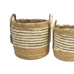 Deco basket Broza Inart set 3 pieces natural straw - Image 3
