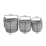 Deco basket Broza Inart set 3 pieces natural straw - Image 4