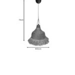 Boher Inart seagrass ceiling lamp in natural shade Φ33x76cm - Слика 4