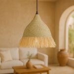 Boher Inart seagrass ceiling light in a natural shade Φ60x99cm - Image 2