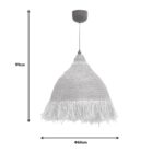 Boher Inart seagrass ceiling light in a natural shade Φ60x99cm - Image 3