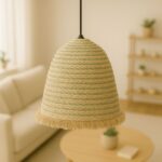 Nolie Inart natural wicker ceiling light D40x99cm - Слика 2