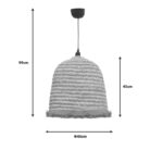 Nolie Inart natural wicker ceiling light D40x99cm - Слика 3