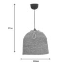 Lamper Inart natural wicker ceiling light D34x87cm - Image 3