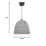 Lamper Inart natural wicker ceiling light D30x82cm - Слика 3