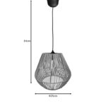 Lilabel Inart wicker ceiling lamp in natural color D25x84cm - Image 3