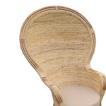 Armchair Rea Inart with beige cushion-natural rattan 92x75x140cm - Image 3