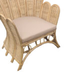 Armchair Fragia Inart with beige cushion-natural rattan 85x96x120cm - Слика 4