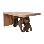 Coffee table Cardi Inart walnut teakroot 110x60x50cm - Слика 5