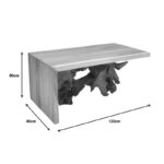 Coffee table Cardi Inart walnut teakroot 110x60x50cm - Слика 6