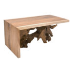 Конзола Jako Inart од природно цврсто тиково дрво 120x40x80 см