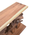 Nasiol Inart console natural solid teak wood 120x40x75cm - Слика 4
