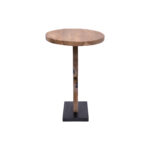 Tiky Inart side table natural-black solid teak wood D42x46cm - Image 3