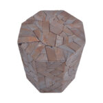 Sity Inart stool gray wash solid suar wood D32x40cm - Слика 2