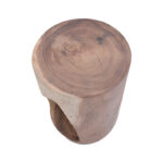 Prank Inart natural solid suar wood stool D30x45cm - Слика 2