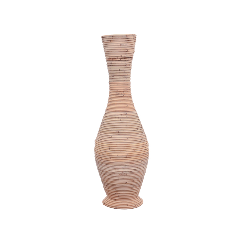 315-000025 Decorative vase Uala Inart banana mat in antique natural shade D25x70cm - Слика 1