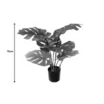 Monstera decorative plant in pot Inart green pp H70cm - Слика 4