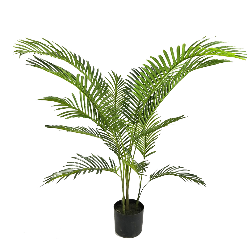 316-000011 Decorative plant Areca I in a pot Inart green pp H120cm - Image 1
