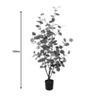 Eucalyptus decorative plant in a pot Inart green pp H120cm - Слика 4