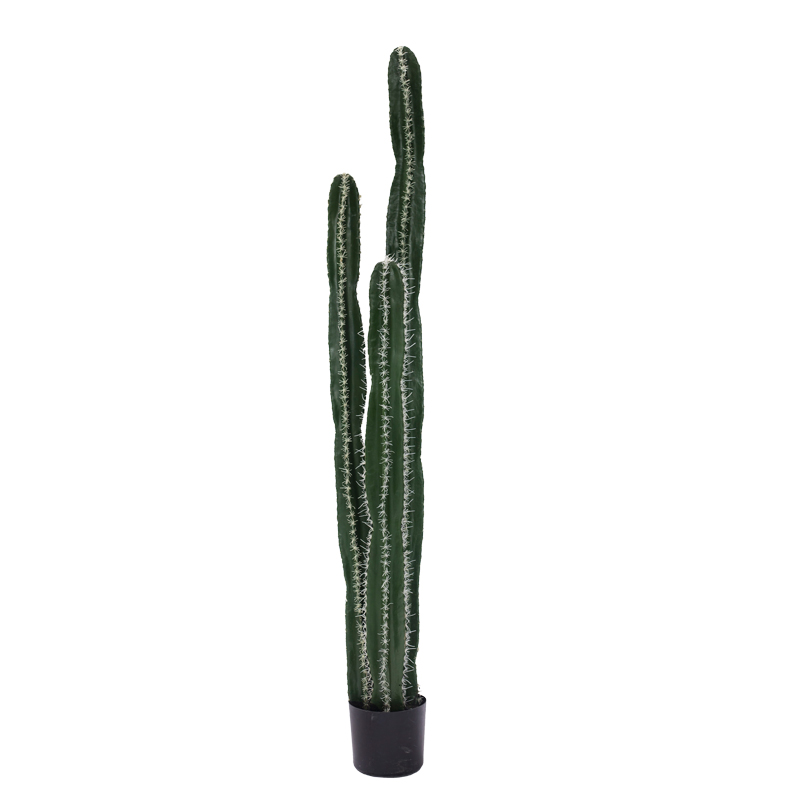 316-000023 Decorative plant Cactus II in a pot Inart green pp H155cm - Слика 1