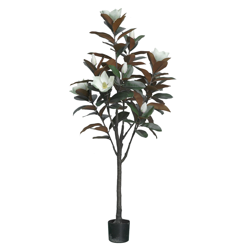 316-000027 Decorative plant Mangola I in a pot Inart white pp H155cm - Image 1