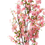 Decorative plant Peach flower in a pot Inart pink pp H140cm - Слика 2