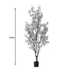 Decorative plant Peach flower I in a pot Inart pink pp H170cm - Слика 3