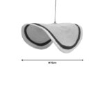 Ceiling light Hatchie Inart natural-black-white seagrass-iron D70x123cm - Слика 4