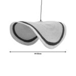 Ceiling light Hatchie Inart natural-black-white seagrass-iron D120x144cm - Слика 4