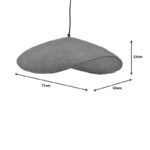 Ceiling light Lampi Inart white press papier-iron 71x53x123cm - Image 3
