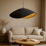 Ceiling light Lampi Inart black-gold  press papier-iron 71x53x123cm - Слика 2