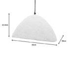 Ceiling light Litho Inart white press papier-iron 42x39x123.5cm - Image 3